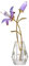 LONGWIN Künstliche Tigerlilien-Blumen mit Kristallvase – lila Kristall-Sammelfiguren dekorative blühende Lilie für Zuhause, Hochzeit – Geschenkidee für Muttertag, Valentinstag