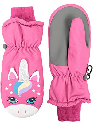 Mountain Warehouse Critter Kinder Ski-Fäustlinge Rosa Medium