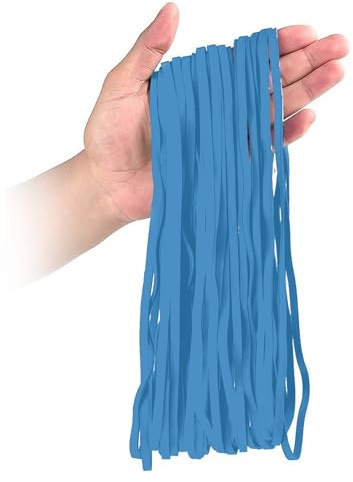 YAZANY 50Pcs Large Elastic Rubber Bands, Sturdy Thick & Stretchable Blue Bands, Natural Elastic Bands for School Home Office Supplies Industrial Crafts DIY Everyday Use 180mm