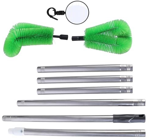 Zeiwohndc Spazzola per Pulizia delle Grondaie Pulitore per Grondaie Estensibile Spolverini Estensibili Strumento per Coperture per Rimuovere Le Foglie Facile da Usare