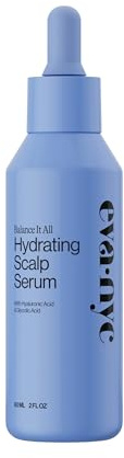Eva NYC Hydrating Scalp Treatment Serum - Hyaluronic Acid + Glycolic Acid - Lightweight, Fast Absorbing - Reduce Dryness + Restore - For Dry Scalp - Jasmine Scent -Travel Size 2 fl oz