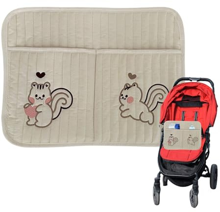 Organisateur pour lit bébé | Rangement portable en coton pour poussette - Sac à langer organisation de chambre avec lit à langer poussette Biberon