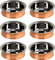 6X Premium Hammered Copper & Stainlees Steel Serving Handi Biriyani Dish Bowl (13cm)