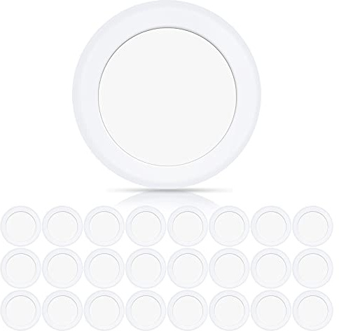 ECOELER 6” Dimmable LED Flush Mount Disc Lights, 16.5W, 1000Lm, 5000K Day Light, Surface Mount Ceiling Light Installs with Junction Box or Recessed Can, Energy Star & ETL-Listed, 24 Pack