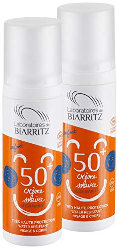 2er Pack Alga Maris Sonnencreme für Kinder LSF50 100ml | BIO zertifizierte Naturkosmetik von Laboratoires de Biarritz | für Baby- und Kinderhaut | mit Sofortschutz und ohne Weißeleffekt
