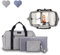 Lionelo Ida Kinderwagentasche, 2 interne Thermo-Taschen für Flaschen, Tasche für Feuchttücher, Wickelauflage, Kosmetiktasche, Riemen zur Befestigung am Kinderwagen
