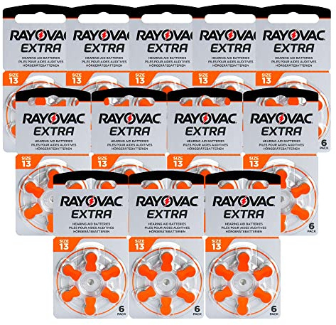 Shop4top 72 RAYOVAC EXTRA AVANCERAD STORLEK 13 PR48 hörapparat batterier 1,45 V ZINC Air
