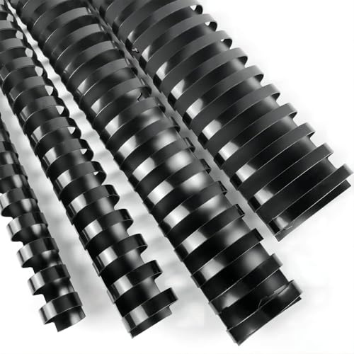 HOUYEE 40 Pack Multi-Size Ring Binding Combs: 5/8 Inch, 1 Inch, 1-1/2 Inch,2 Inch,Letter Size Black Plastic Spines
