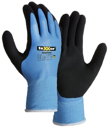 Generisch Arbeitshandschuhe Winterhandschuh teXXor 2228 Latex blau vollbeschichtet wasserdicht (9 (L))