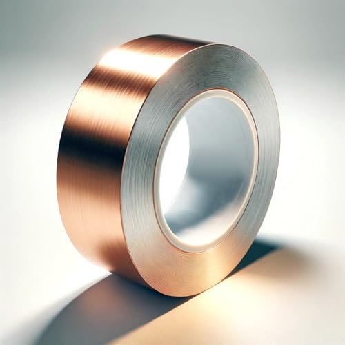 Home Range Ruban adhésif en cuivre 24 mm x 12 m | Ruban adhésif anti-limaces et escargots | Ruban conducteur pour blindage EMI et réparations électriques | Solution de lutte contre les nuisibles sans