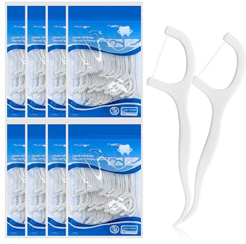 Dazkzooy Zahnseide Stick 400 Stück - 3X Zahnreinigung - Effektive Zahnreinigung für enge Zahnzwischenräume - Speziell für Backenzähne - Hält das Zahnfleisch gesund - Ideal für die tägliche Zahnpflege