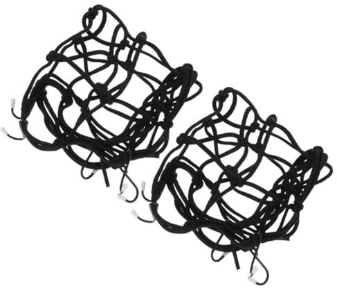 Amosfun 2 Piezas Accesorios para Red De Carga para Carrito De Golf Red De Carga De Motocicleta Red De Camiones Red De Carga Estirable Red De Camioneta Black Banda De Goma * 1
