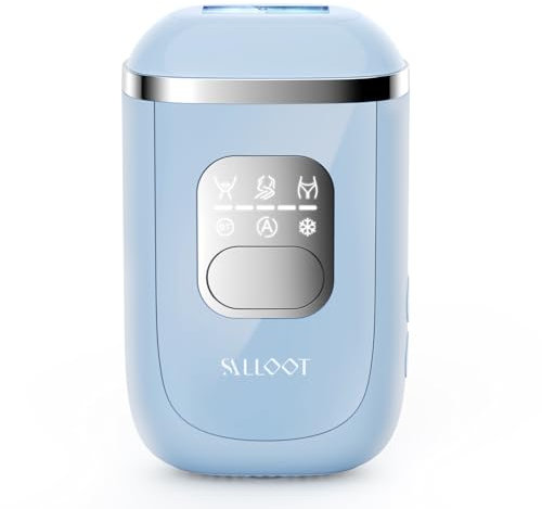 22J Epilatore Luce Pulsata con Doppio Impulso IGBT, 78W Epilatore laser Definitiva e Professional per peli ostinati,Epilatore laser con 4 °C Ghiaccio in Zaffiro per Donna Ascelle Bikini Corpo,Viaggio