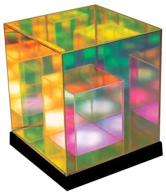 Lampe cube effet infini holographique USB RED5, luminosité réglable, lampe d'ambiance