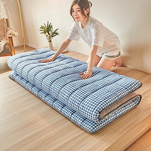 Japansk golvmadrass futon sängkläder halkfri sovdyna rullbar minimalistisk futon vikbar campingmadrass shiki-stil full storlek 120 x 200 cm