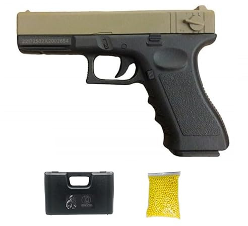 Golden Eagle G18 TAN | Pistola Airsoft calibro 6 mm (arma soft air con pallini in plastica o PVC). Sistema: molla. 0,4 joule. (Potenza: 0,4 joule)