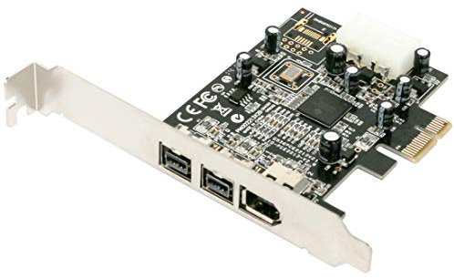 JMT PCIE Combo 3 Puertos 2X 1394B 9Pin 1x 1394A 6Pin PCI-Express Adaptador de Tarjeta FireWire Expansión IEEE 1394 B A para FireWire 800