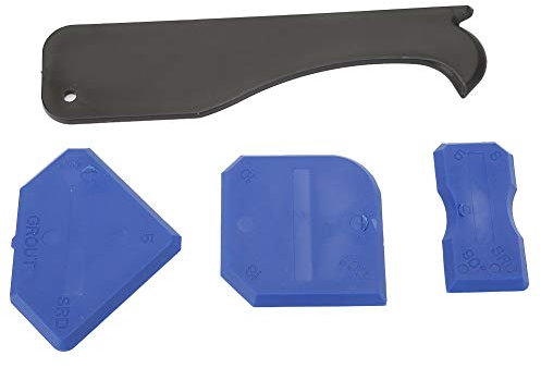 Lot de 4 Outils de Calfeutrage Dissolvant de Mastic Silicone Pelle Dissolvant de Calfeutrage pour l'étanchéité des Joints de Douche et D'évier (Bleu)