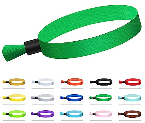 100 braccialetti in stoffa per eventi, concerti leggeri e ingresso al club (verde)