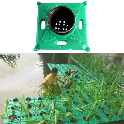 Panier Plante Aquatique Bassin Planteur Étang Flottant Aquaponique, Grande Île Flottante Artificielle pour Plantes Aquatiques, Pots de Pépinière Réutilisables, Paniers à Bassins Flottants Pot de Plant