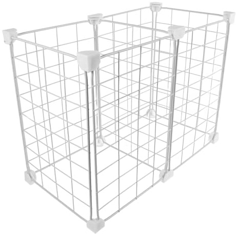 ABOOFAN Organizer Stili Multipli in Cucina Stili Multipli in Ferro e Plastica Bianco Divisori a Griglia, Facile da Installare per Creare Livelli di Stoccaggio per Congelatore Profondo