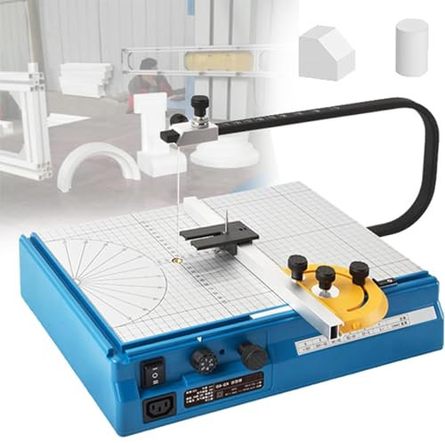 Hot Wire Cutter för bordsskivor, kraftig frigolitskärare, med adapter och rörlig roterande linjal, för modelltillverkning, skulptering - elektrisk och bärbar för precisionssnitt