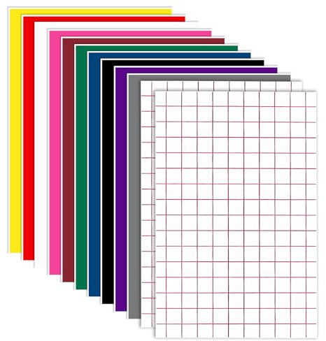 ReaJoys Plotterfolie Selbstklebend 12 Stück Permanent Vinylfolie Plotter Folie Selbstklebend Plotterfolie Vinyl für Geschenk Tasse 30 X 20cm