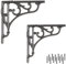 EDUWURXS Industrial Cast Iron Ornate Shelving Brackets Pack of 2 5X5 Heavy Duty Wall Brackets for Shelves, Kitchen Shelves, Living Room, Additional