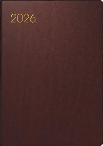 BRUNNEN Taschenkalender Mod. 713 '26 | A7, Leder, bordeaux