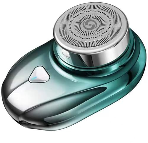 Mini rasoio elettrico portatile da uomo, ricaricabile tramite USB, mini rasoio elettrico, rasoio a umido e asciutto, mini rasoio a capsula per casa e viaggi (verde)