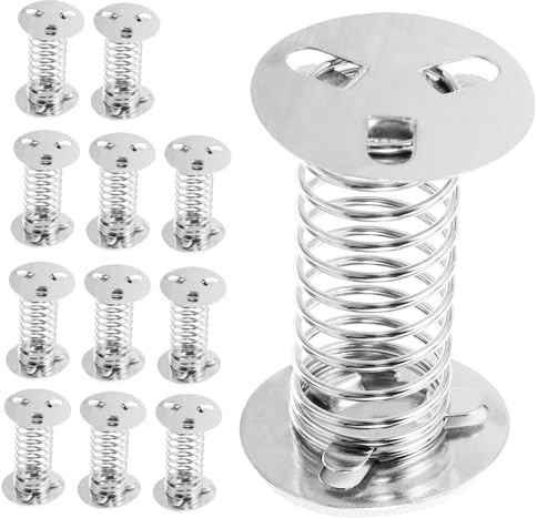 BESPORTBLE 12 Piezas Muelles para Muñecas Base Adhesiva Resorte para Manualidades DIY Accesorios Tablero Juguetes Oscilante Duradero Hierro