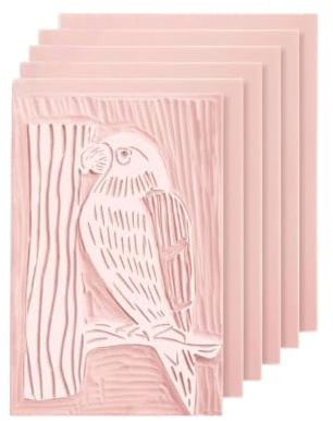 Mjuka stämpelblock för gravyr, Stamp Carving Linoleum Blocks 6 Pack 4x6 Inches Rubber Linocut Block Printmaking Kit