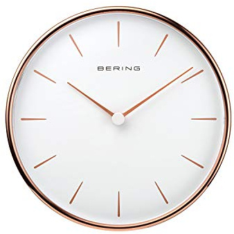 BERING Damen und Herren Wallclock Quarz Movement - Home Decor Collection mit Kunststoff Glas 90162-64R