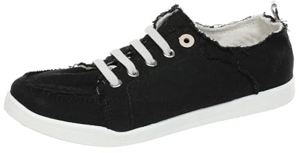 Vionic Venice Pismo Damen Casual Trainers Supportive Walking Shoes that Includes Three-Zone Comfort for Heel Pain and Plantar Fasciitis with Orthotic Insole Arch Support Medium Fit Black UK 4.5