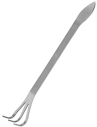 Cultivateur Manuel Râteau À Main en Acier Inoxydable Motoculteur Manuel À 3 Griffes pour Le Jardinage Et Les Bonsaïs Ameublissent Le Sol 24 Cm