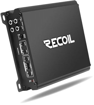 RECOIL DI550.4 Amplificateur audio de voiture à 4 canaux de classe D à gamme complète, puissance maximale de 1 040 watts, stable de 2 à 4 ohms, alimentation Mosfet, pontable