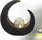 bmf-versand Solarlampe für Außen Garten Stehend Mond - Gartendeko Solar Halbmond - Solarleuchte Garten Deko Balkon - Außenlampe LED Rustikal Antik - Gartenlampe Höhe 30 cm