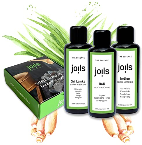 JOILS® Saunaaufguss Set IV, 3x50ml, 100% naturreines Öl für Ihre Sauna, BIO-Saunaöl im Geschenkset, vom Familienbetrieb aus dem Schwarzwald