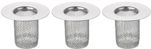 QUARKZMAN 3pz Filtri per Lavandino del Bagno, Adatti per Diametro 0,98-2 Foro di Scarico, 40mm/1,57 Profondità, Filtri per Lavandino in Acciaio Inossidabile per Scarico Doccia