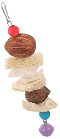 BESPORTBLE Jouet à Mâcher pour Perroquet Accessoire De Cage à Oiseaux Matière Naturelle Jouet De Détente Et Enrichissement pour Oiseaux pour Perruches Perroquets
