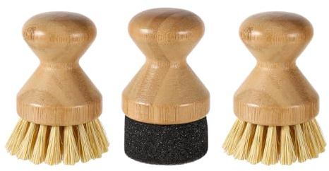 Aplicador de Aceite y Cera para Tabla de Cortar y 2uds Cepillos para Fregar Madera Fibra de Sisal para Tabla de Aceite Mineral Encimeras de Madera Cuidado de Utensilios