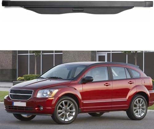 LANAZU Voiture Étagère Coffre Arrière Rétractable, pour Dodge Journey Caliber JCUV 2008-2012 Housse de Protection de Coffre Cache-Bagages Housse Colis Cargo Accessoires