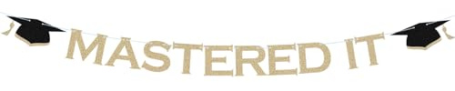 Abschlussfeier-Banner, vorinstalliert, Abschlussdekorationen, Abschlussfeier-Dekorationen, Party-Banner aus Glitzerpapier, Abschlussdekor, Abschlussfeier, kein Selbermachen, geeignet für