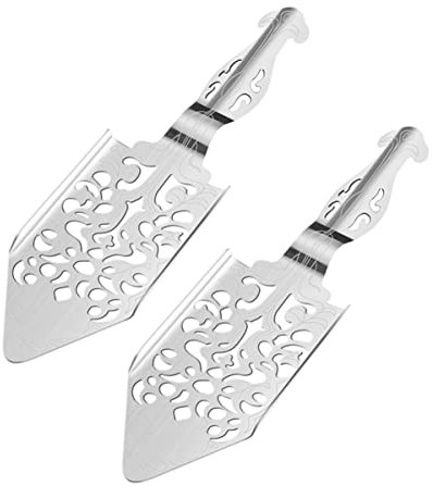 MUCKLILY 2 pièces Cuillère à Absinthe Inoxydable Filtre Multi Fonctionnel Pratique pour Cocktails avec Spoons pour Bar à Cocktails
