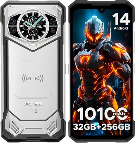 DOOGEE S200 5G Rugged Smartphone 32 GB+256 GB,10100 mAh,1.32 Rear Display, Dimensity 7050 Octa Core,100 MP+20 MP+2 MP,6.72”FHD 120 Hz, Android 14,Fingerprint ID/Face Unlock/NFC/WiFi6/GPS Argento