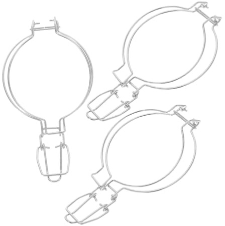 COOLHIYA 3 Piezas Cierre Metálico para Tarros de Vidrio Abrazaderas de Alambre de Acero Inoxidable Pulido Cierre Hermético para Frascos de Cocina y Almacenamiento