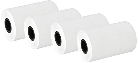Walfront 58mm Thermal Receipt Paper Rolls 4 Pack White for Mini POS Printer Cash Register Credit Card Machine Kitchen Order System Continuous Use Smooth Printing