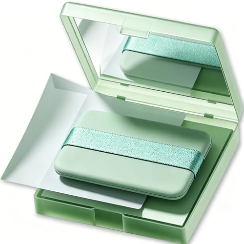 Avavani 100 Pcs Oil Blotting Paper with Mirror & Puff