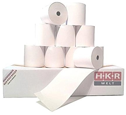 Thermorollen 60mm x 100m x 25mm - 32 Thermo Kassenrollen - zertifizierte HKR-Welt® Bonrollen Thermopapier 60/100/25 Ø 100mm