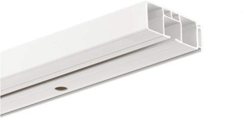 HUGG - Vorhang-Schiene (VS.380.1) 1-/ 2-/ 3- läufig, Decken-Montage, 1-Lauf - Länge: 300 cm